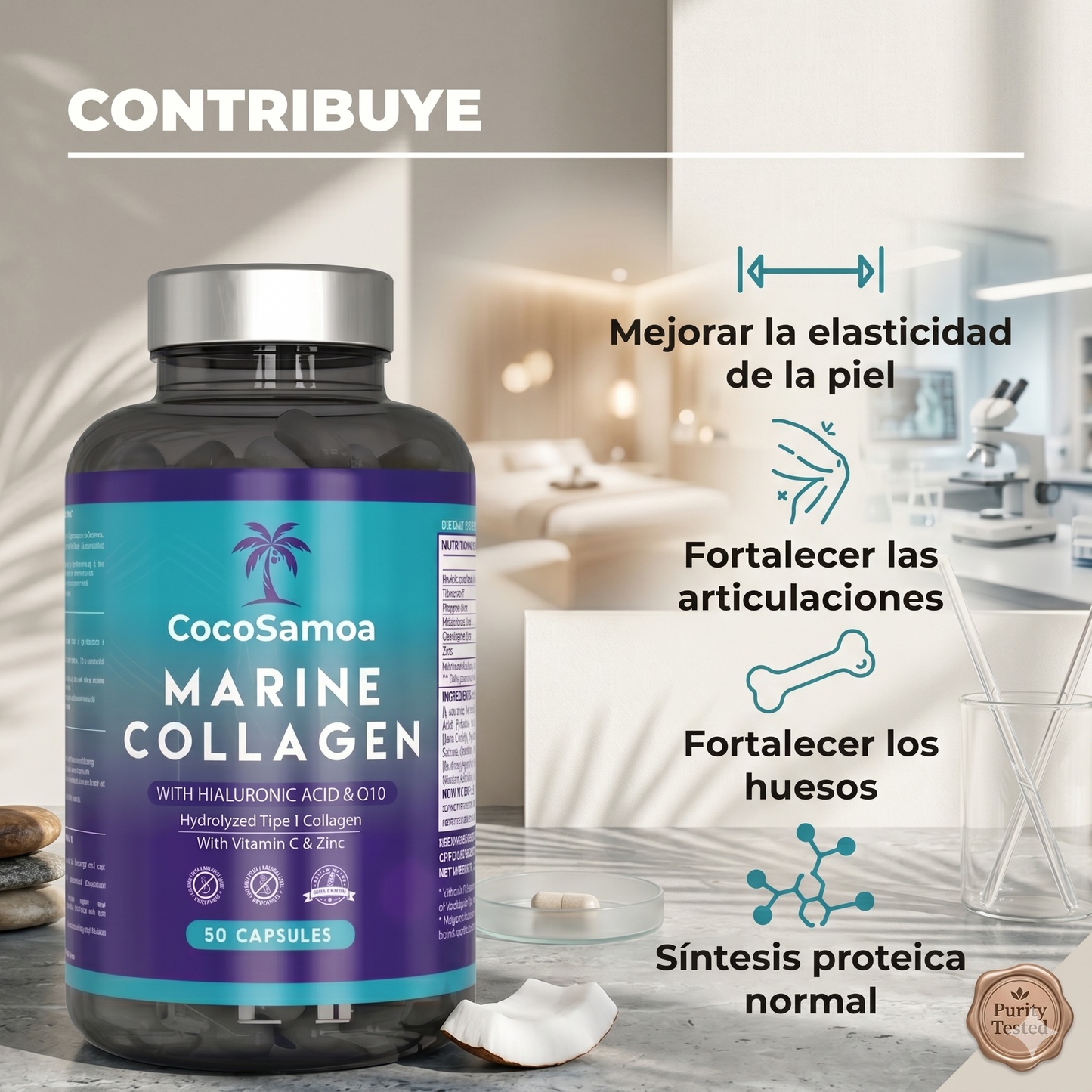 Colágeno Marino Hidrolizado con Magnesio y Vitamina C