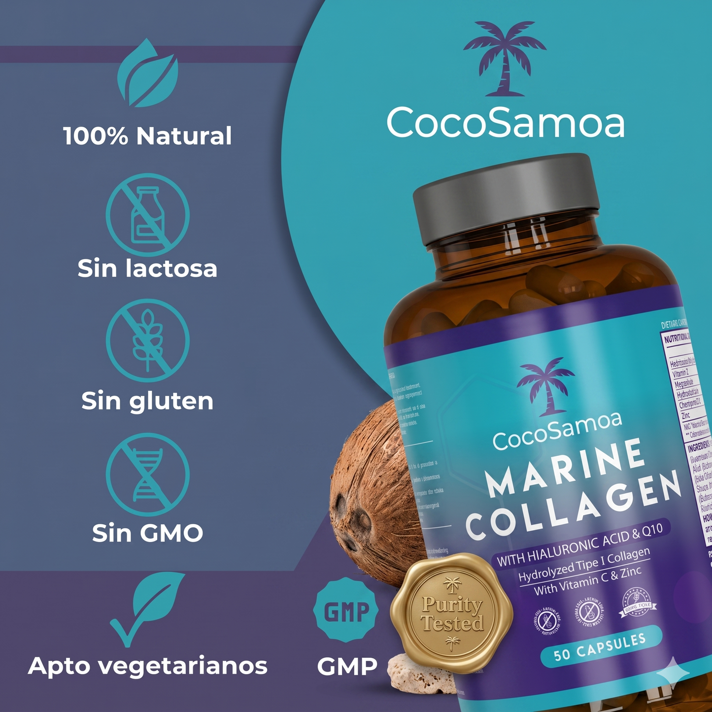 Colágeno Marino Hidrolizado con Magnesio y Vitamina C